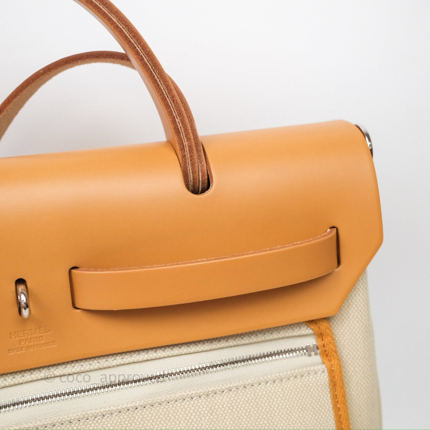 Hermès Herbag Zip 31 Retourne Beton/Natural/Nata Canvas