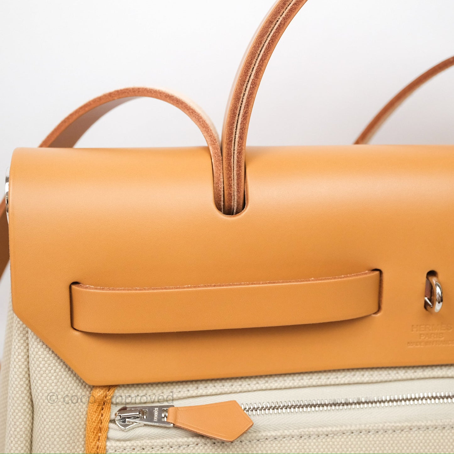 Hermès Herbag Zip 31 Retourne Beton/Natural/Nata Canvas