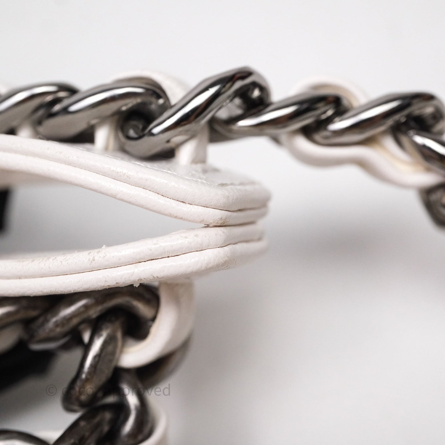Chanel 19 Small White Mixed Hardware