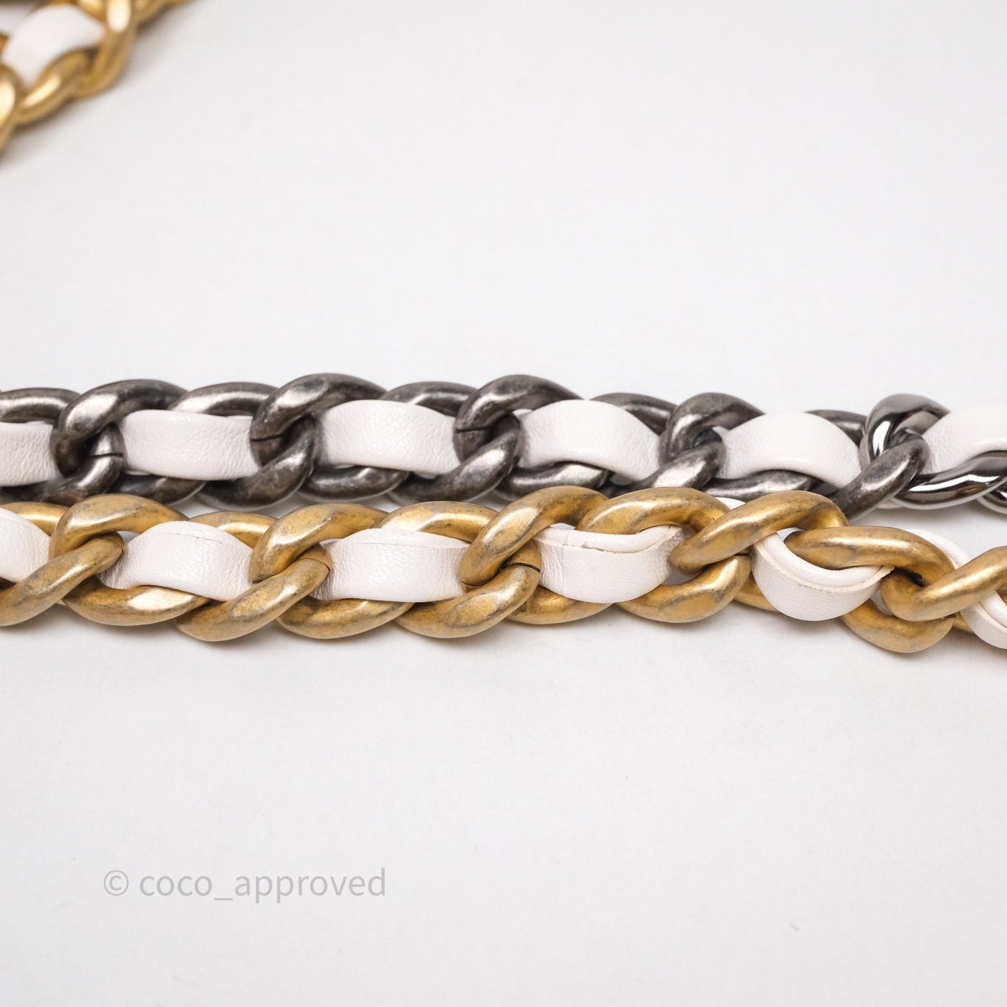 Chanel 19 Small White Mixed Hardware