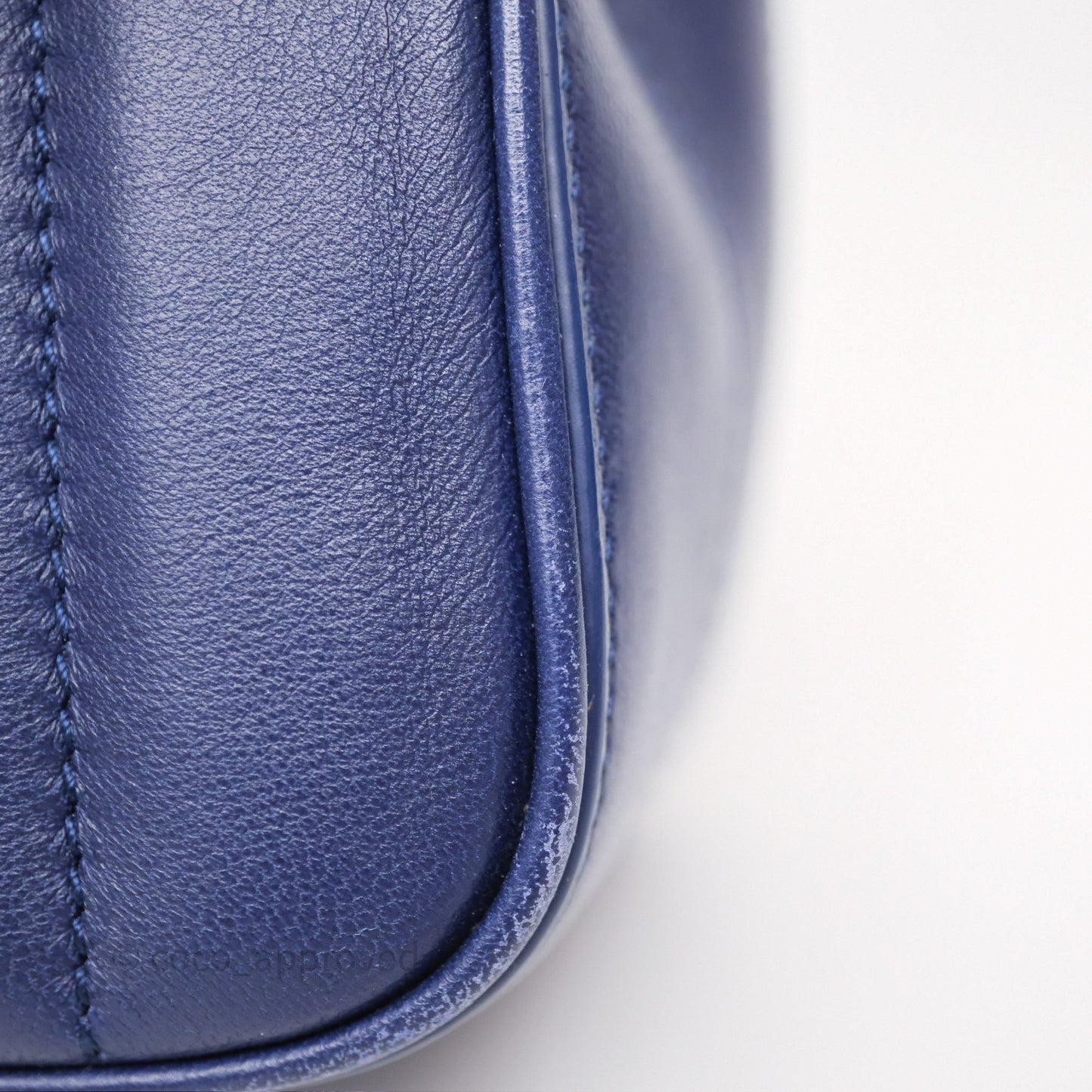 Saint Laurent Medium Vicky Bag Blue Lambskin Gold Hardware