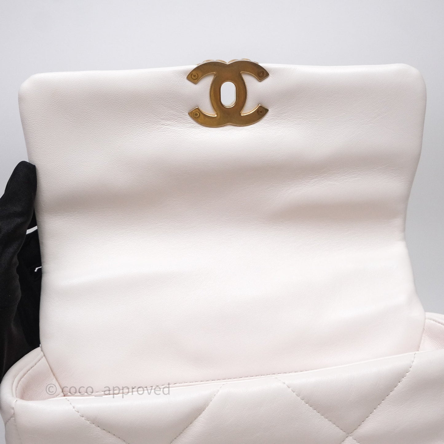 Chanel 19 Small White Mixed Hardware