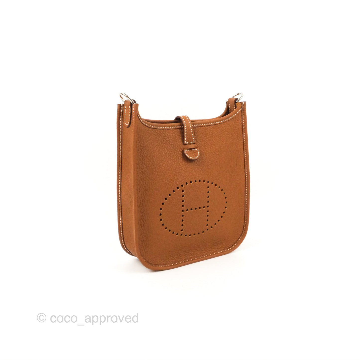 Hermès Mini Evelyne 16 Gold Clemence Palladium Hardware