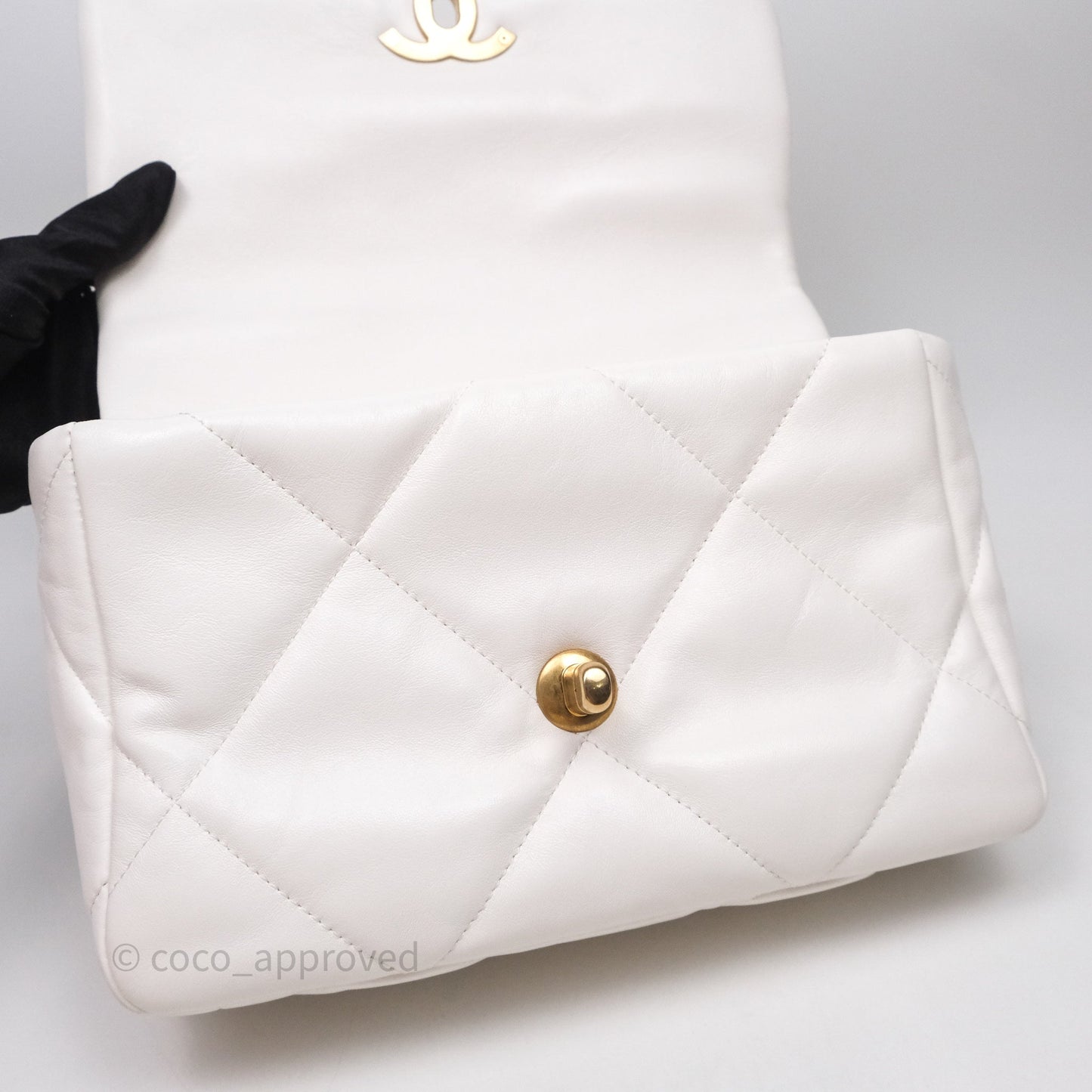 Chanel 19 Small White Mixed Hardware