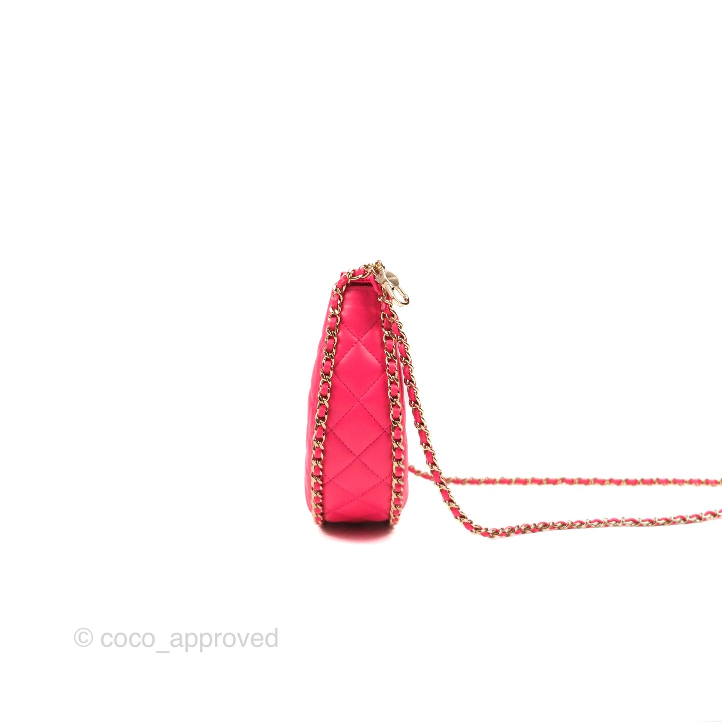 Chanel Small Hobo Bag Pink Lambskin Gold Hardware 23S