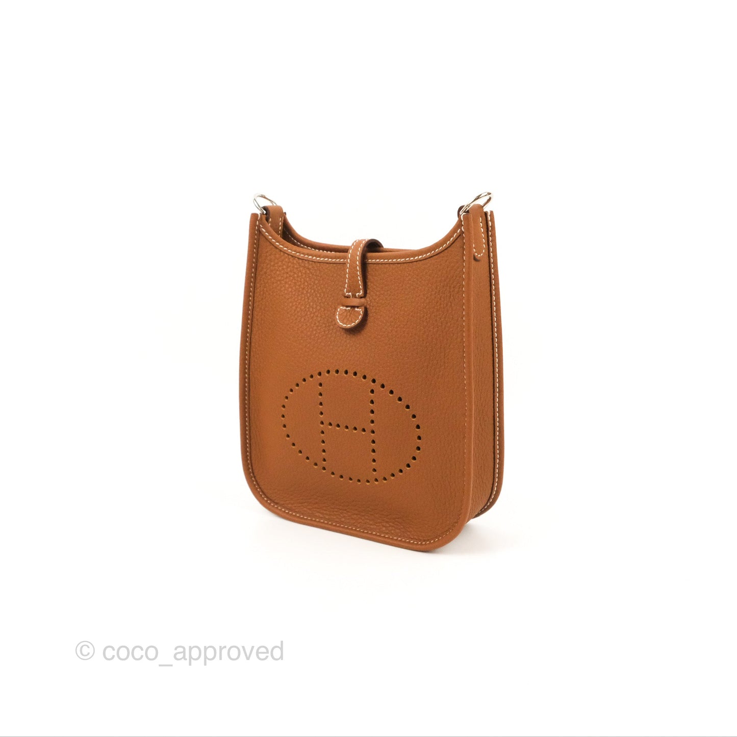 Hermès Mini Evelyne 16 Gold Clemence Palladium Hardware