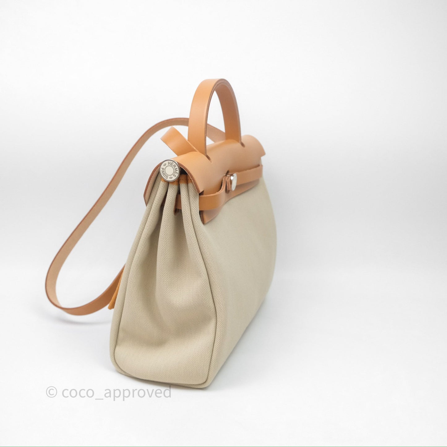 Hermès Herbag Zip 31 Retourne Beton/Natural/Nata Canvas
