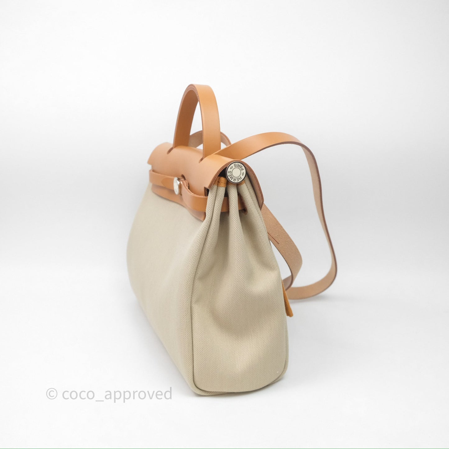 Hermès Herbag Zip 31 Retourne Beton/Natural/Nata Canvas