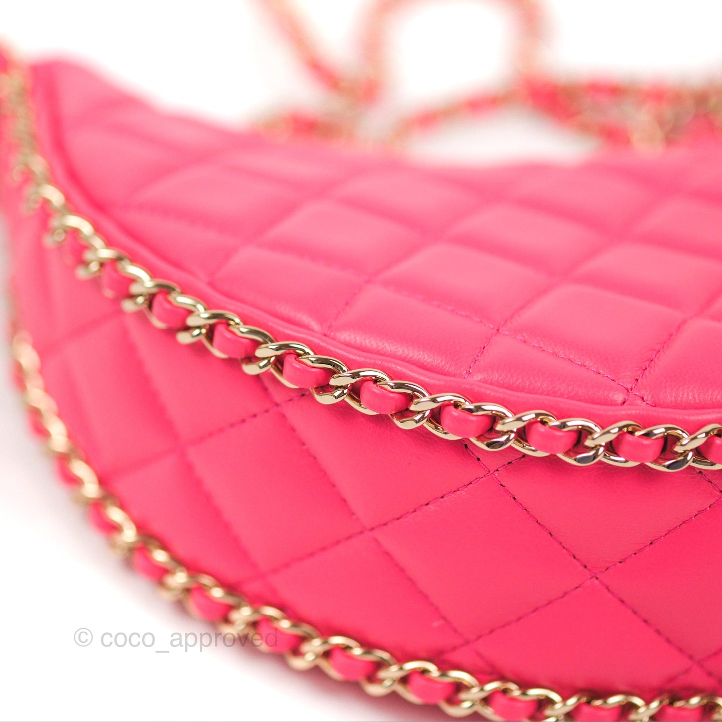 Chanel Small Hobo Bag Pink Lambskin Gold Hardware 23S