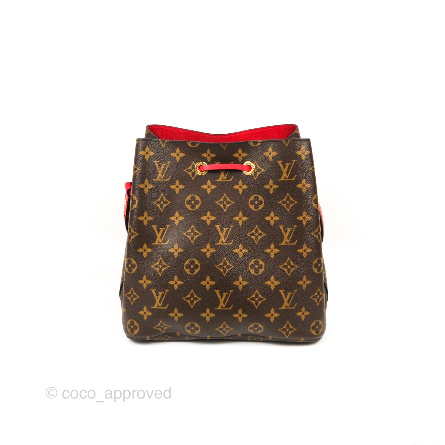 Louis Vuitton Neonoe Bucket Bag MM Monogram Canvas Red