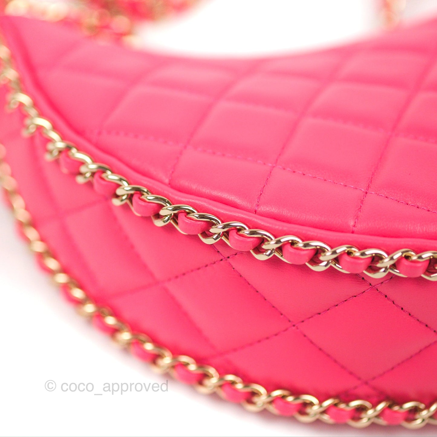 Chanel Small Hobo Bag Pink Lambskin Gold Hardware 23S