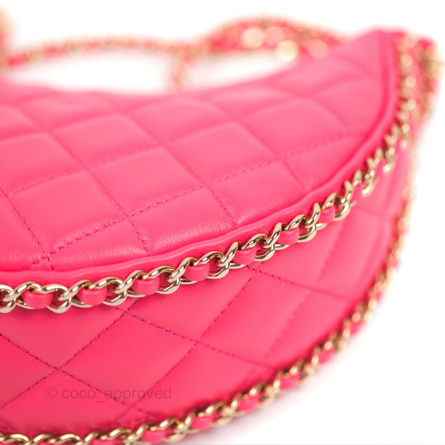 Chanel Small Hobo Bag Pink Lambskin Gold Hardware 23S