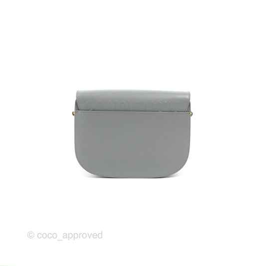 Christian Dior Medium Bobby Flap Stone Grey Box Calfskin