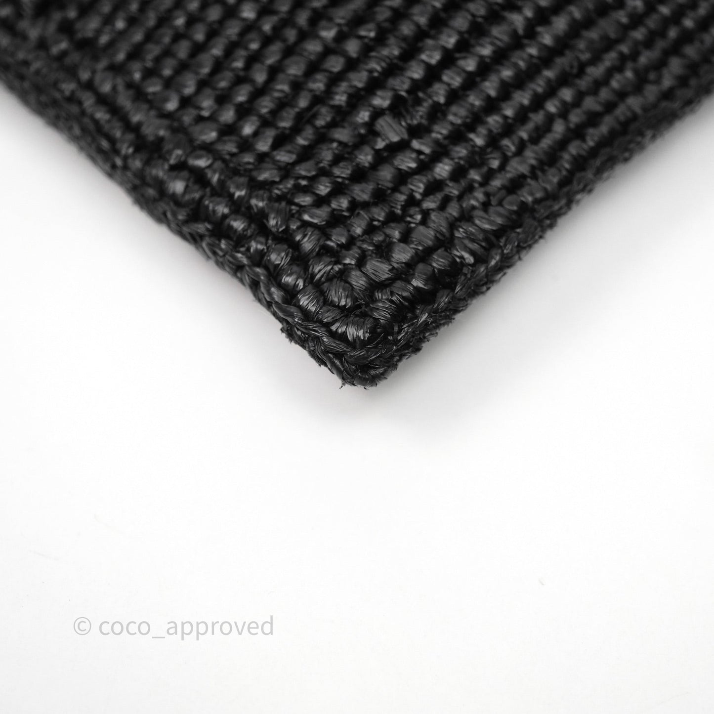 Loewe Drawstring Pocket In Raffia Black