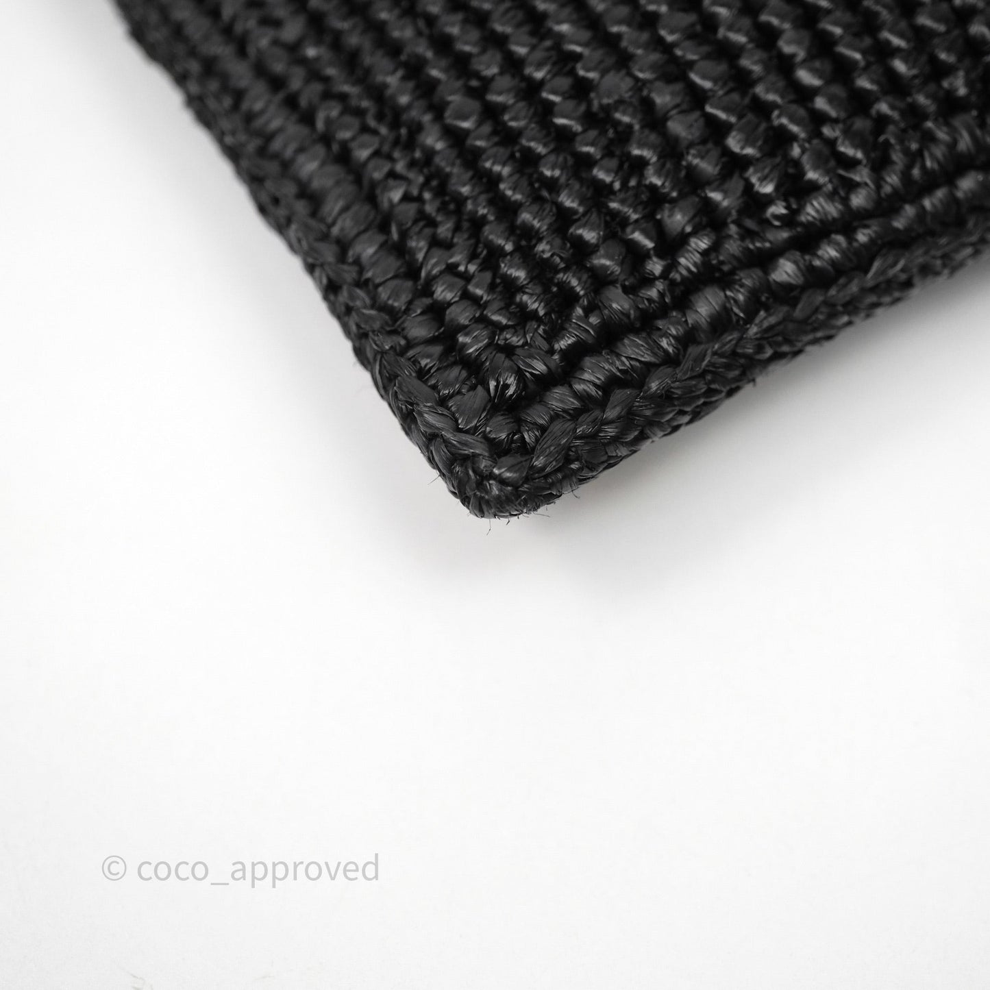 Loewe Drawstring Pocket In Raffia Black