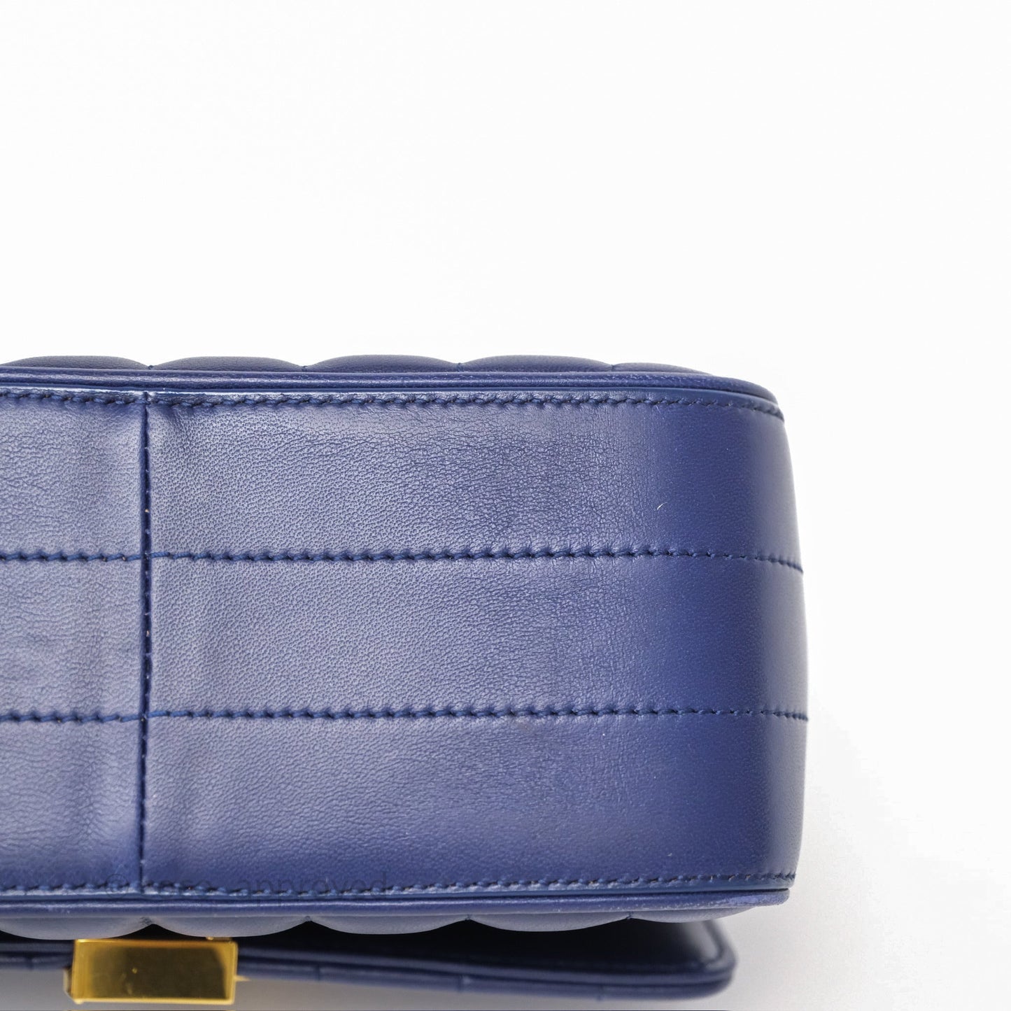 Saint Laurent Medium Vicky Bag Blue Lambskin Gold Hardware