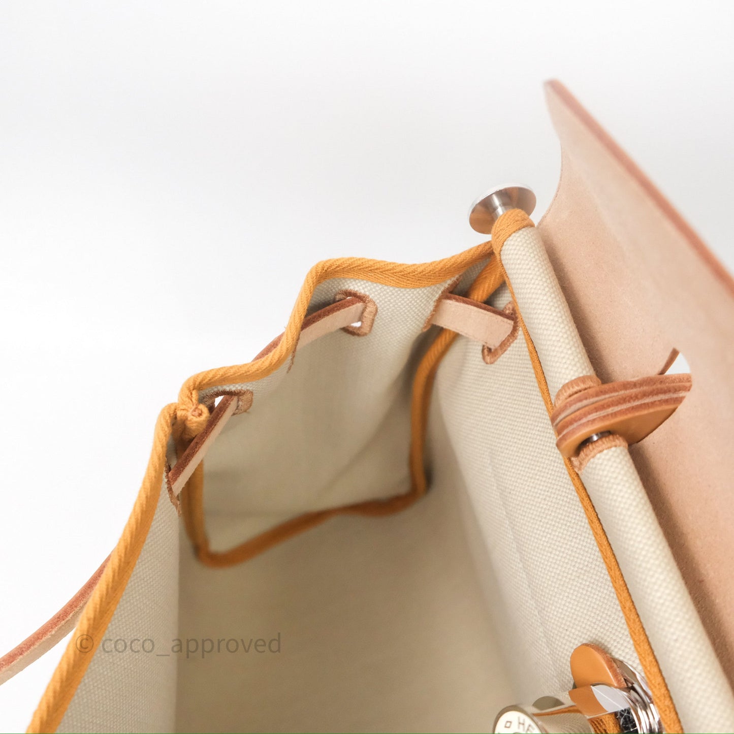 Hermès Herbag Zip 31 Retourne Beton/Natural/Nata Canvas