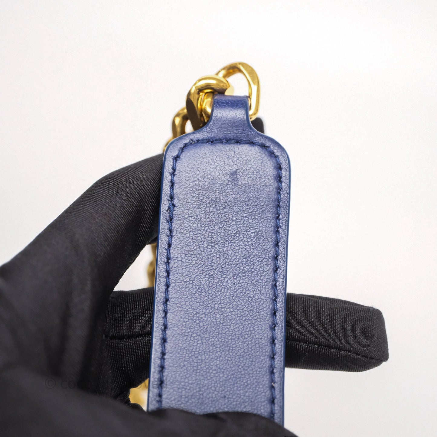 Saint Laurent Medium Vicky Bag Blue Lambskin Gold Hardware
