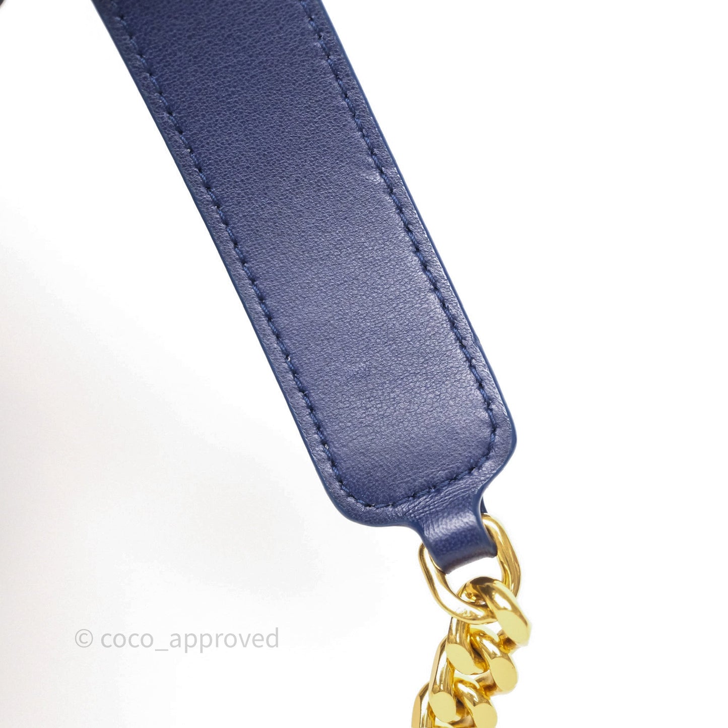 Saint Laurent Medium Vicky Bag Blue Lambskin Gold Hardware
