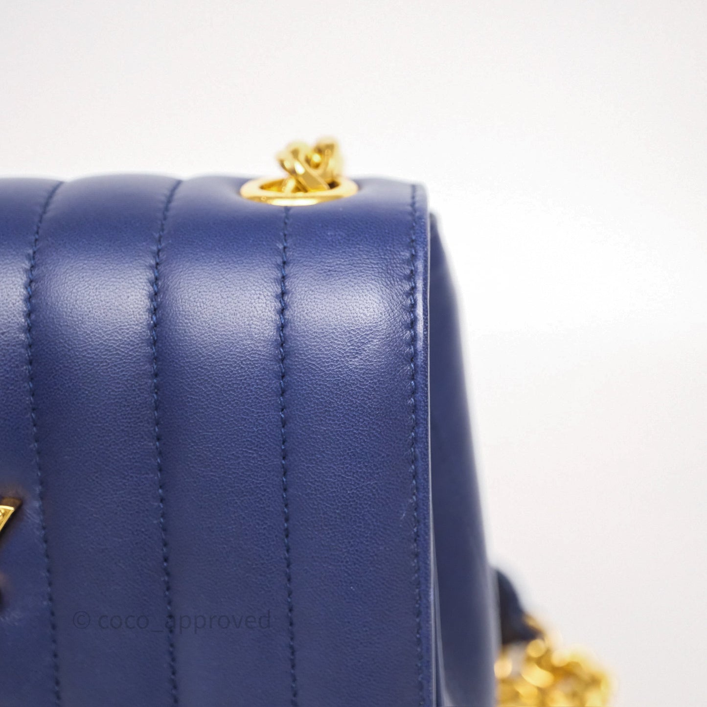 Saint Laurent Medium Vicky Bag Blue Lambskin Gold Hardware
