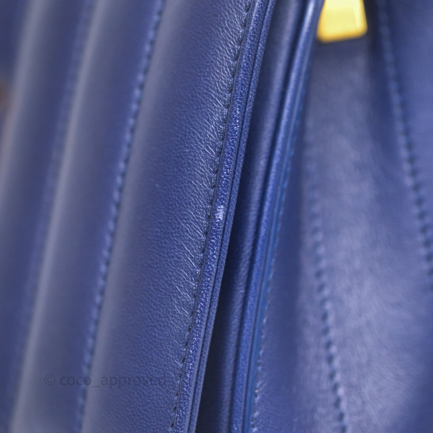 Saint Laurent Medium Vicky Bag Blue Lambskin Gold Hardware