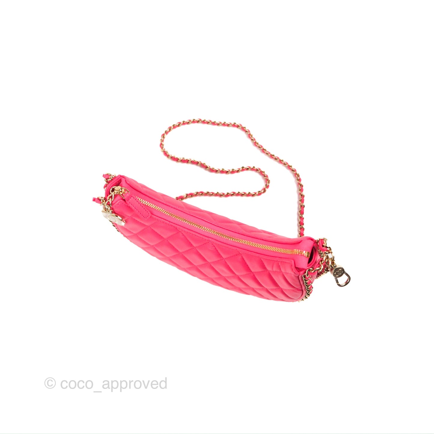 Chanel Small Hobo Bag Pink Lambskin Gold Hardware 23S
