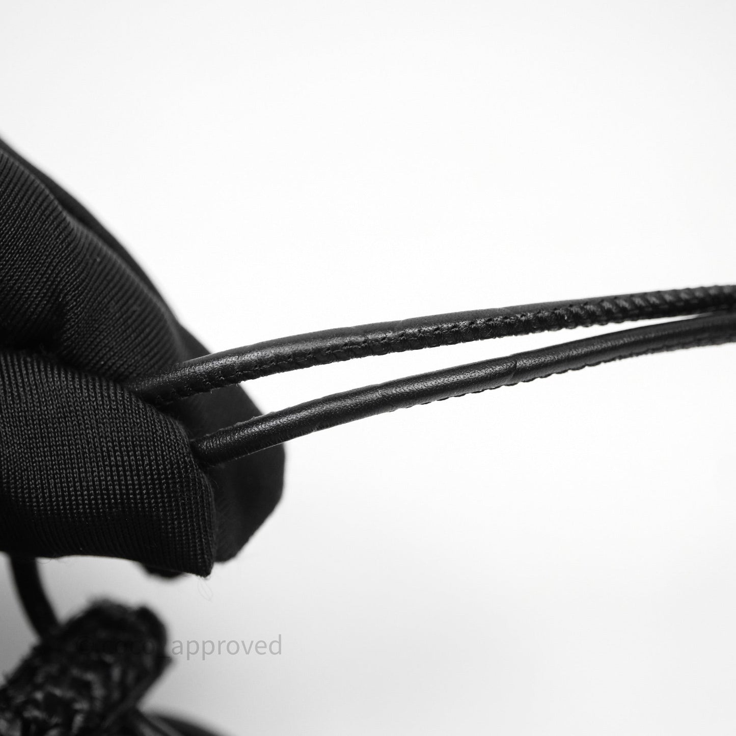Loewe Drawstring Pocket In Raffia Black