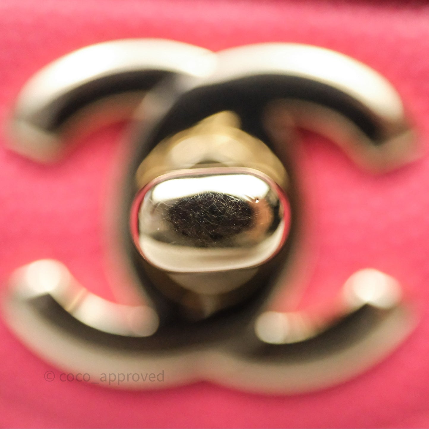 Chanel Quilted Mini Square Pink Caviar Gold Hardware