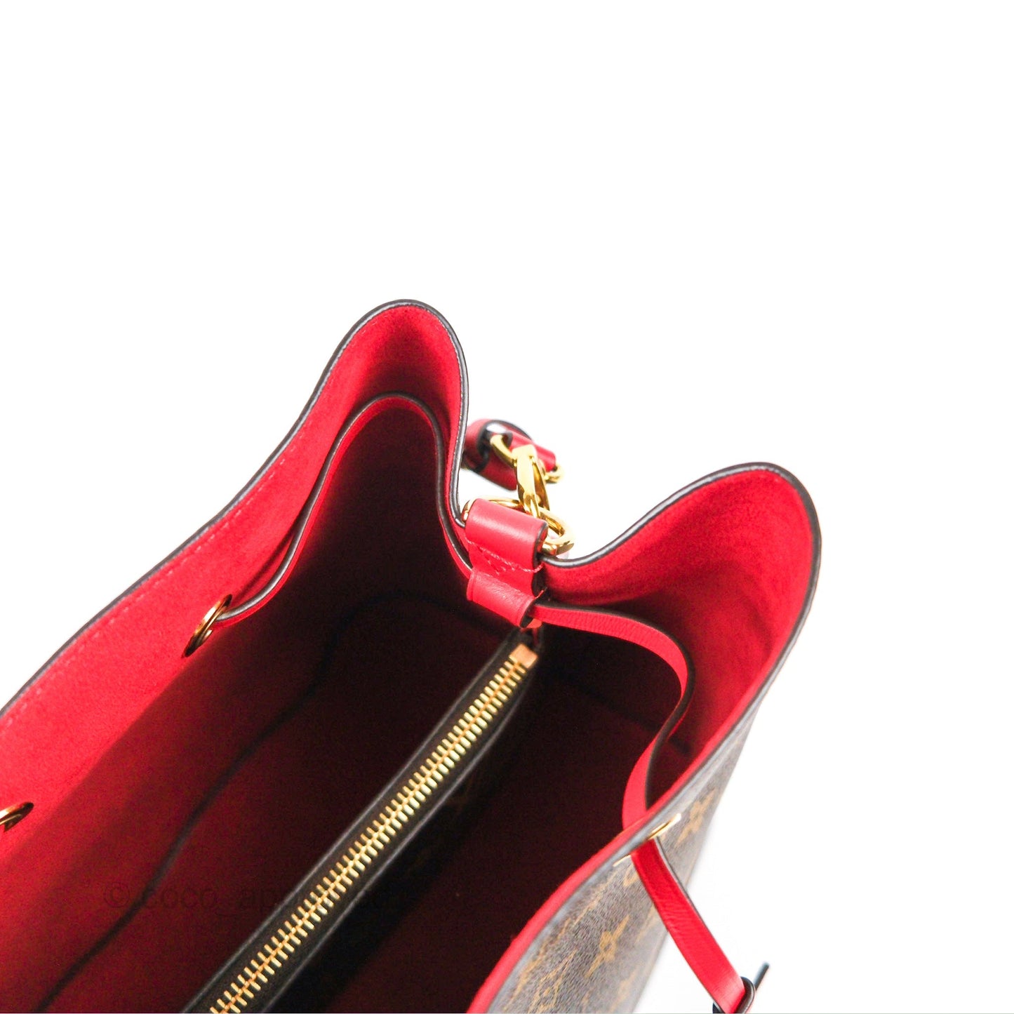 Louis Vuitton Neonoe Bucket Bag MM Monogram Canvas Red
