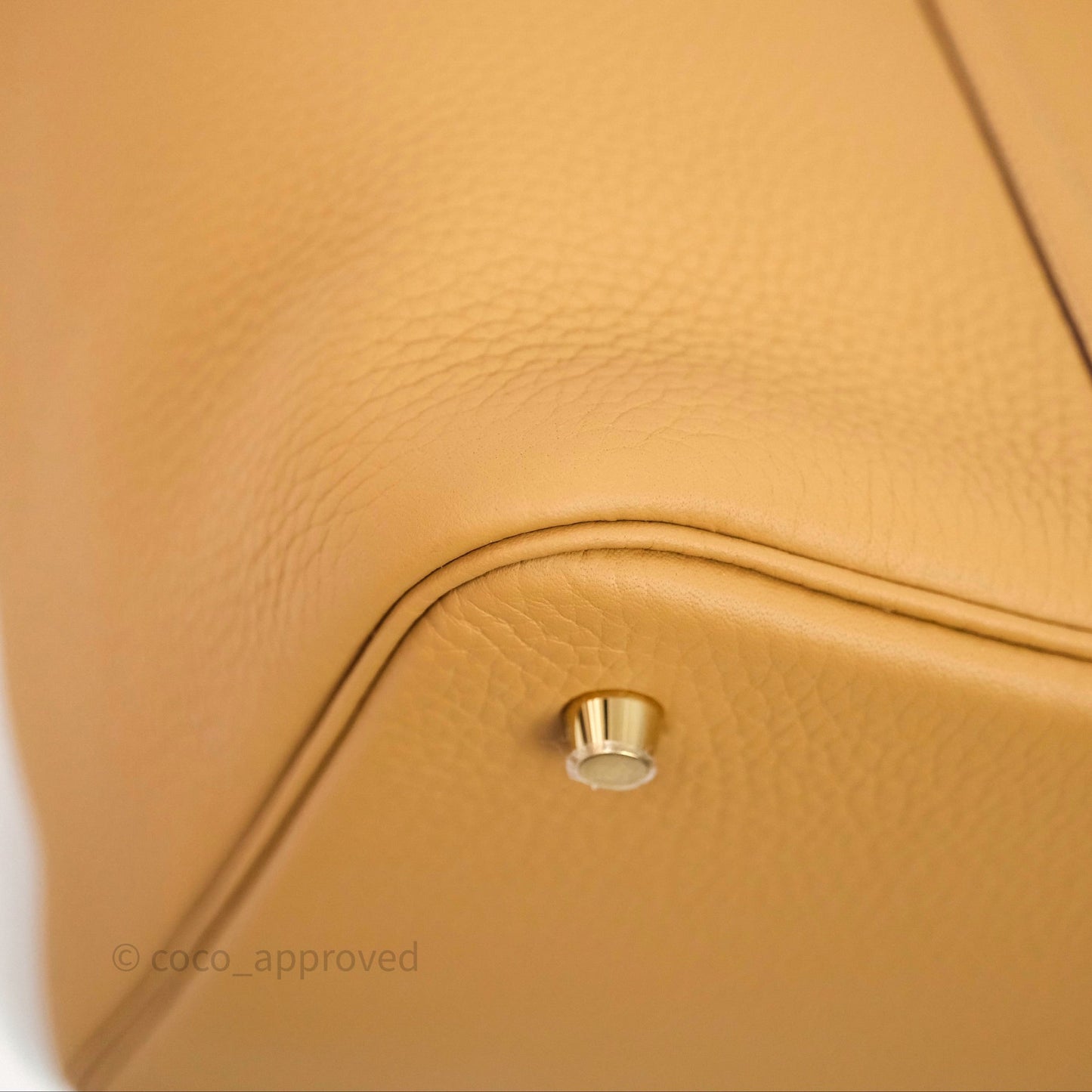 Hermès Picotin 22 Biscuit 48 Clemence Gold Hardware