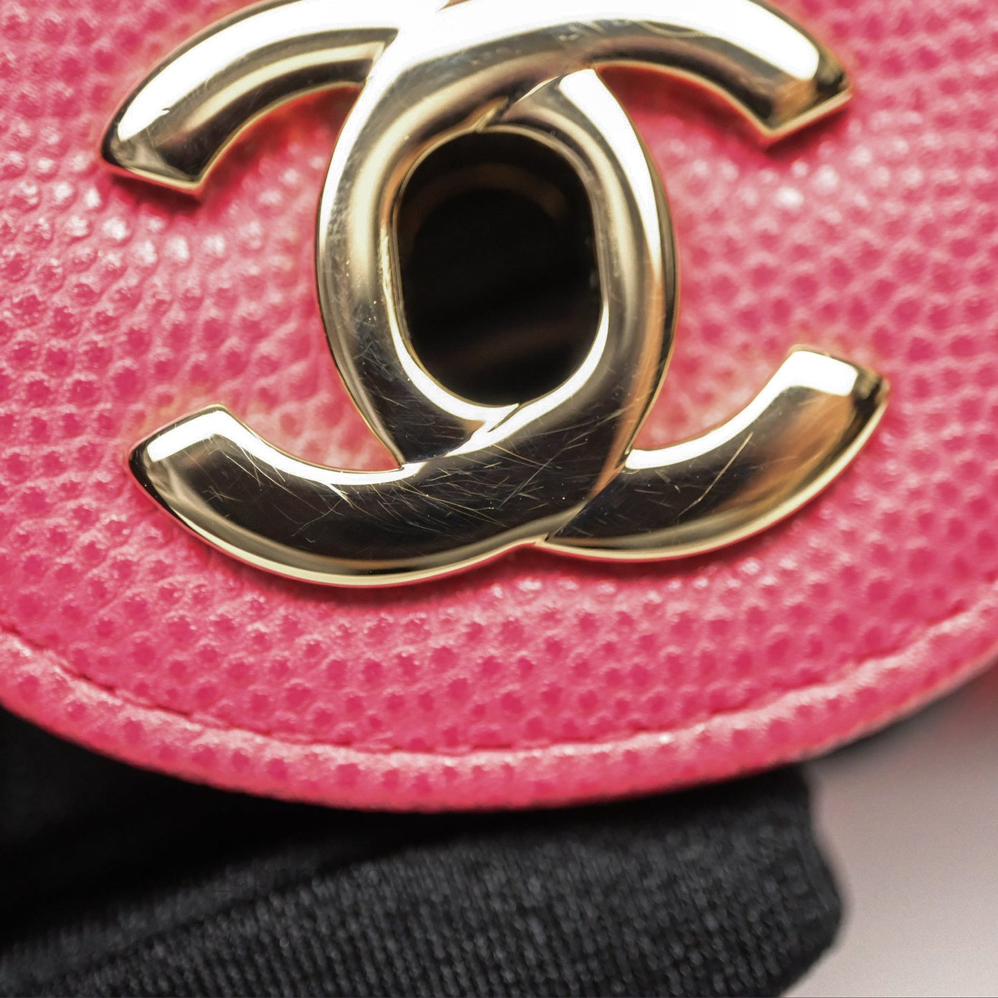 Chanel Quilted Mini Square Pink Caviar Gold Hardware