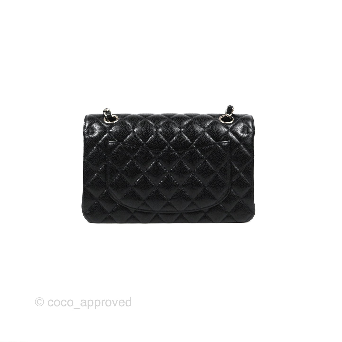 Chanel Small Classic Flap Quilted Black Caviar Silver Hardware