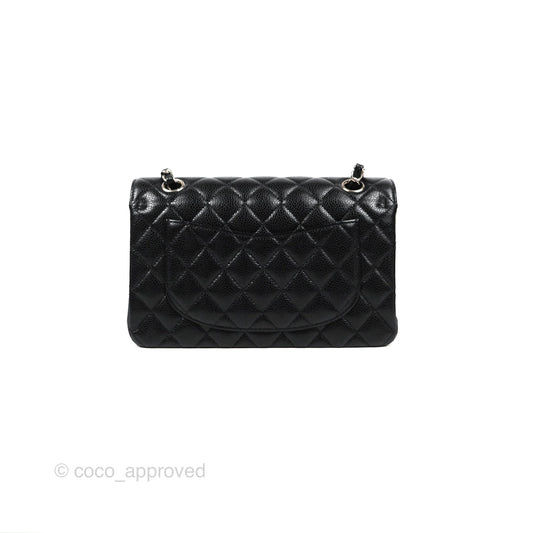 Chanel Small Classic Flap Quilted Black Caviar Silver Hardware