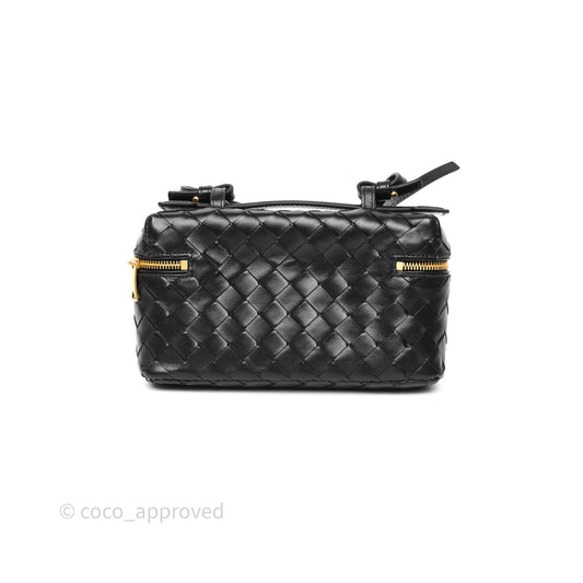 Bottega Veneta Bang Bang Vanity Case Black Intrecciato Calfskin