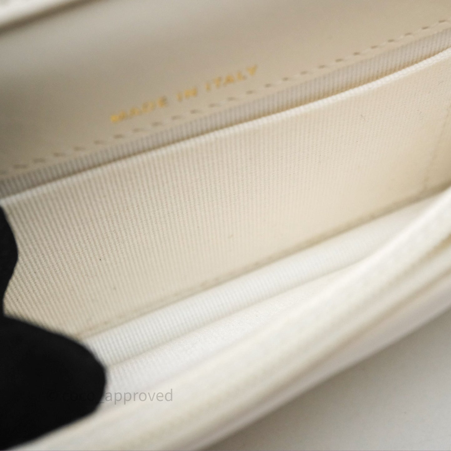 Chanel 19 Clutch With Chain Ivory White Lambskin Mixed Hardware