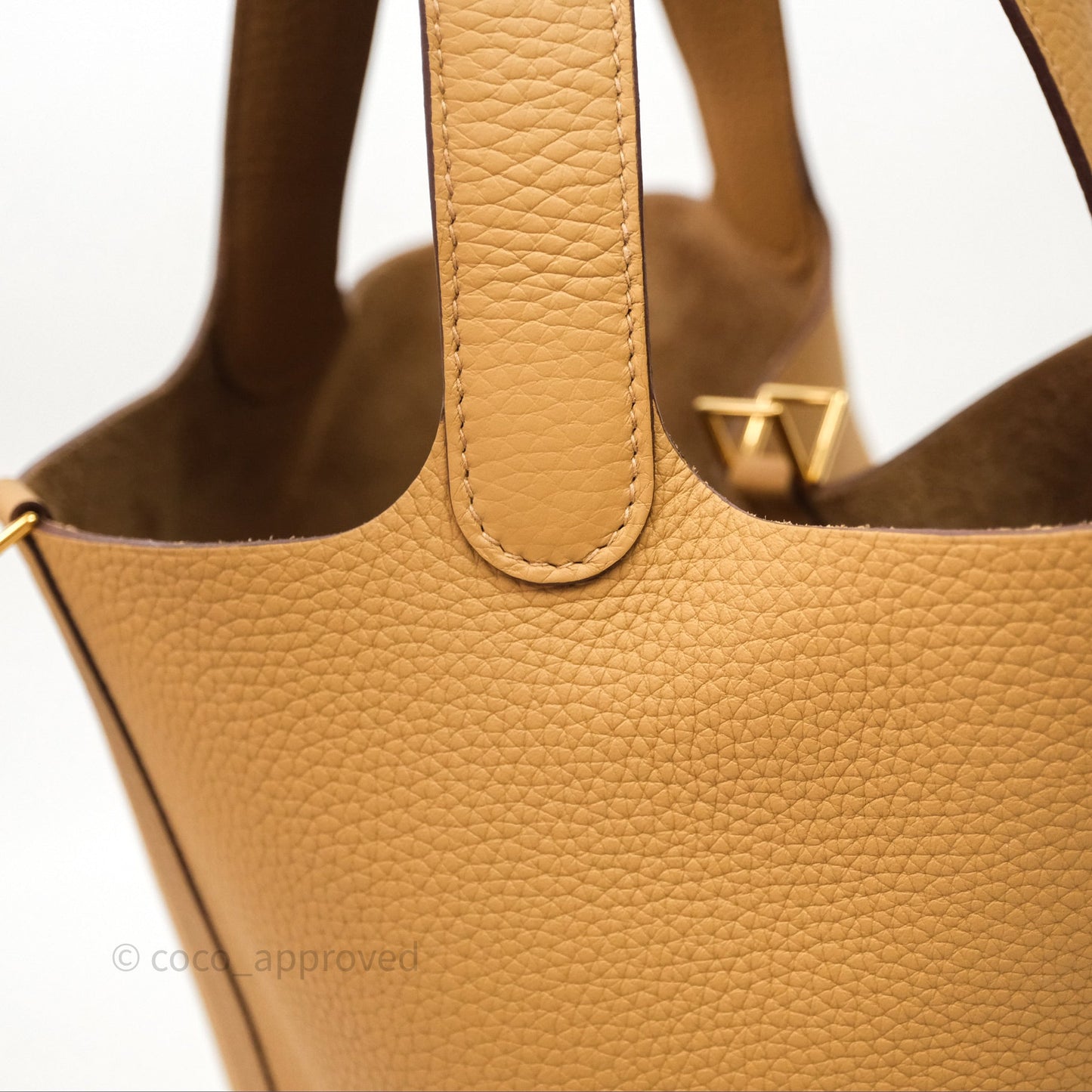 Hermès Picotin 22 Biscuit 48 Clemence Gold Hardware