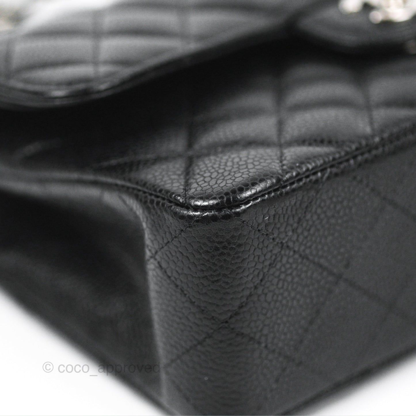Chanel Small Classic Flap Quilted Black Caviar Silver Hardware