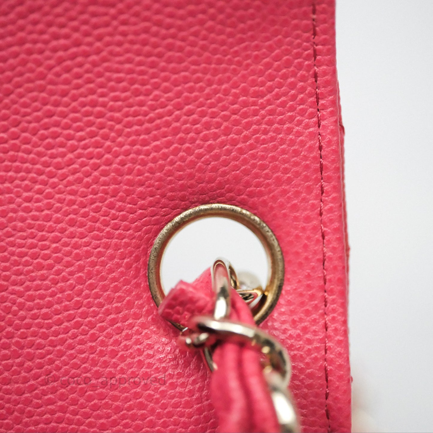 Chanel Quilted Mini Square Pink Caviar Gold Hardware