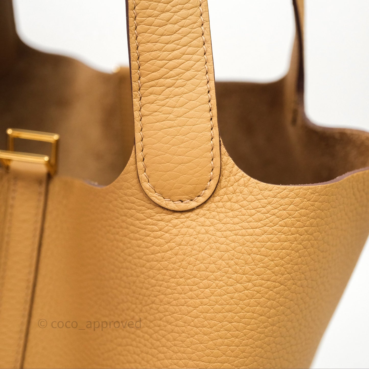 Hermès Picotin 22 Biscuit 48 Clemence Gold Hardware