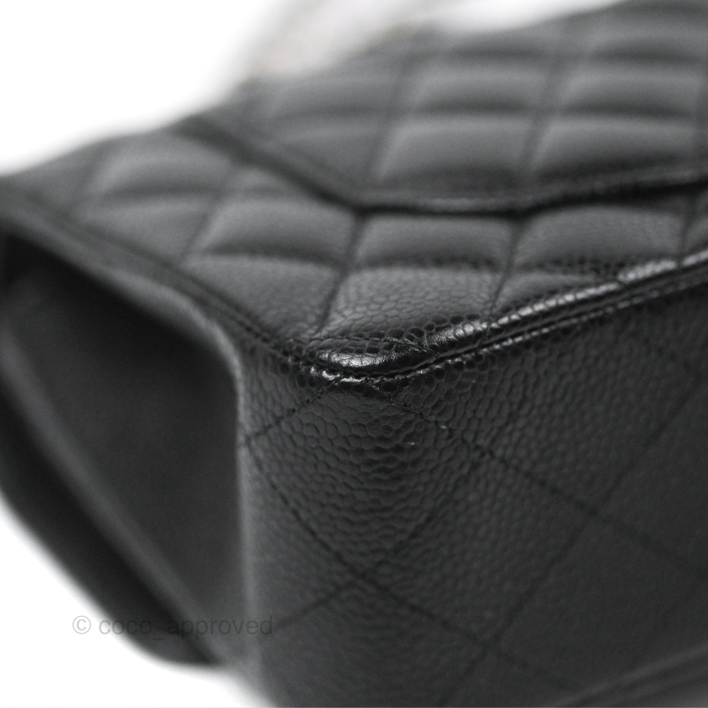 Chanel Small Classic Flap Quilted Black Caviar Silver Hardware