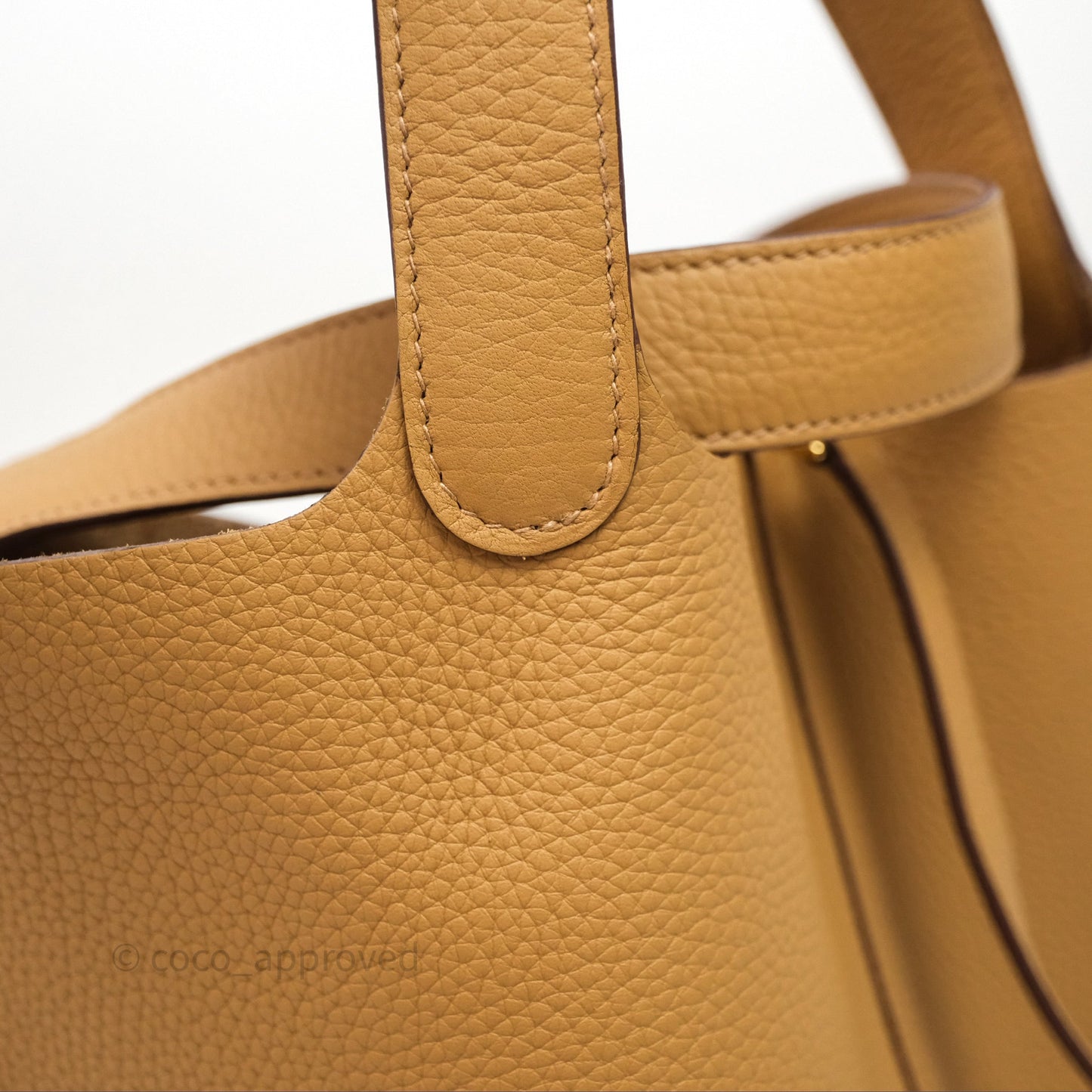 Hermès Picotin 22 Biscuit 48 Clemence Gold Hardware