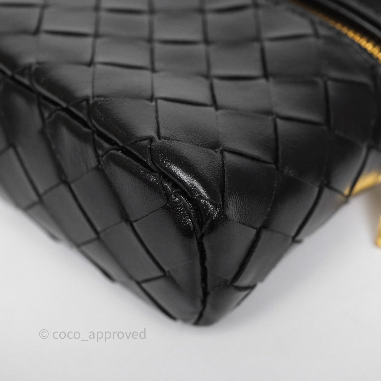 Bottega Veneta Bang Bang Vanity Case Black Intrecciato Calfskin