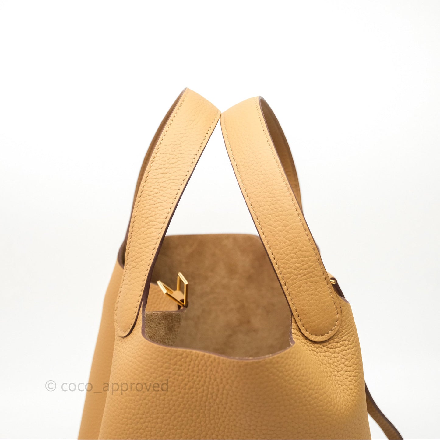Hermès Picotin 22 Biscuit 48 Clemence Gold Hardware