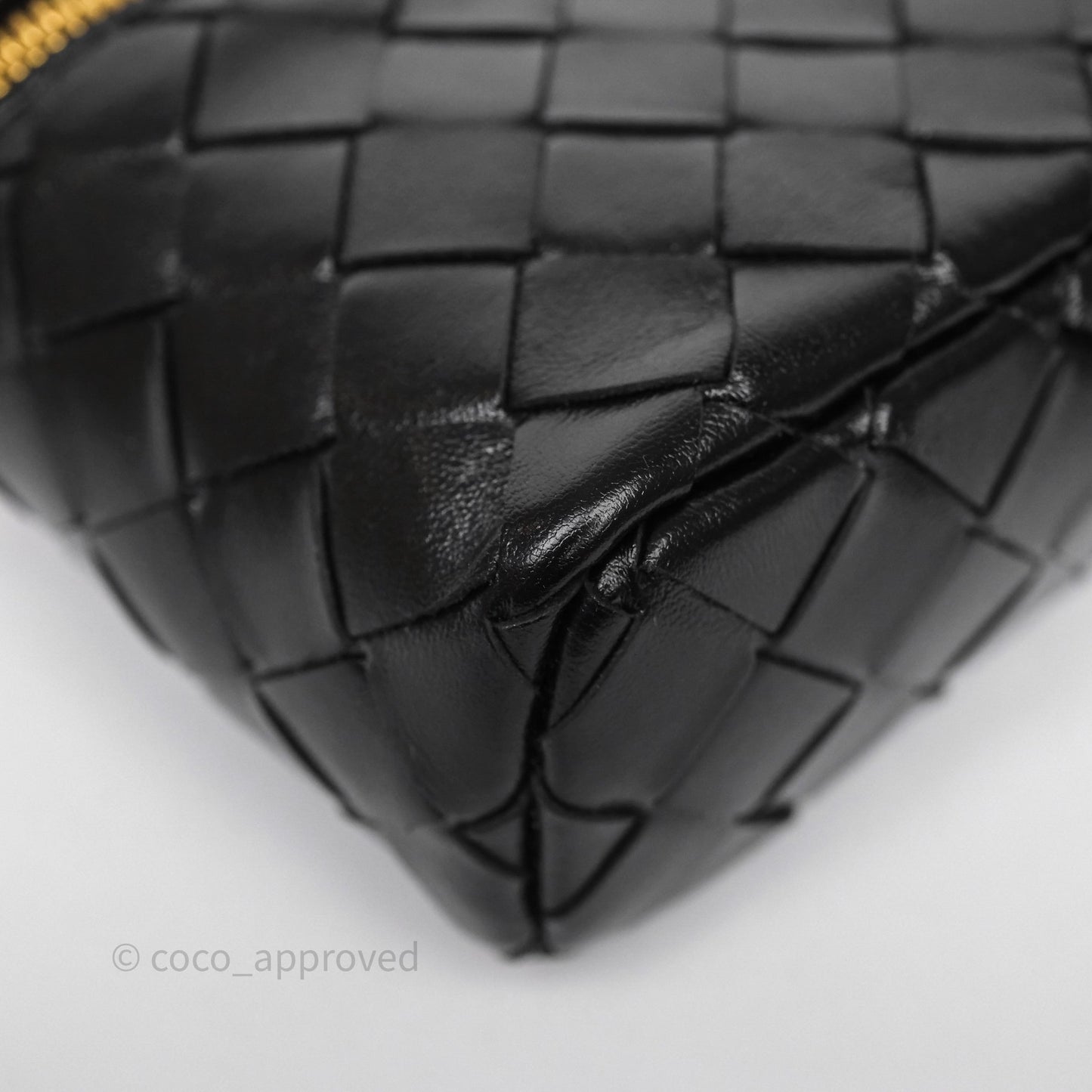 Bottega Veneta Bang Bang Vanity Case Black Intrecciato Calfskin