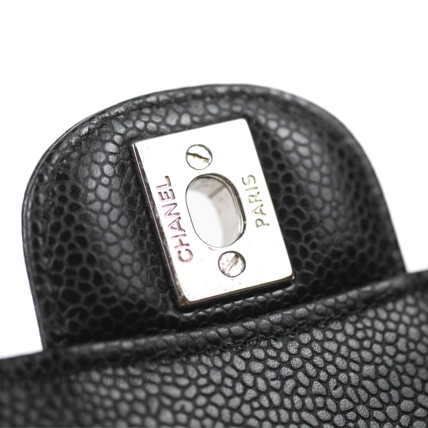 Chanel Small Classic Flap Quilted Black Caviar Silver Hardware