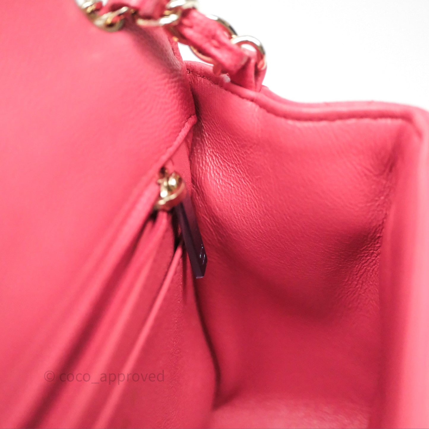 Chanel Quilted Mini Square Pink Caviar Gold Hardware