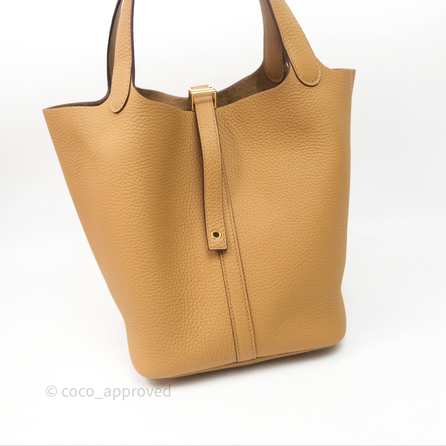 Hermès Picotin 22 Biscuit 48 Clemence Gold Hardware