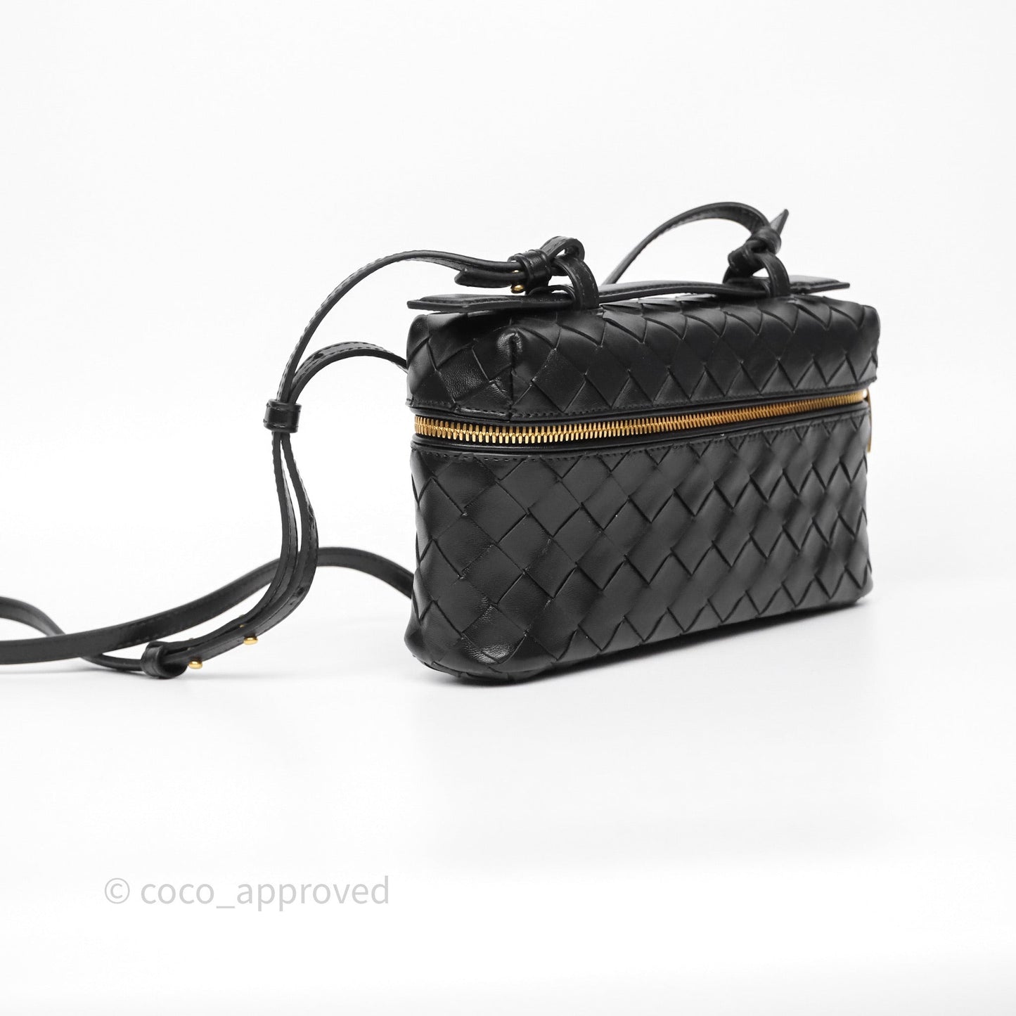 Bottega Veneta Bang Bang Vanity Case Black Intrecciato Calfskin