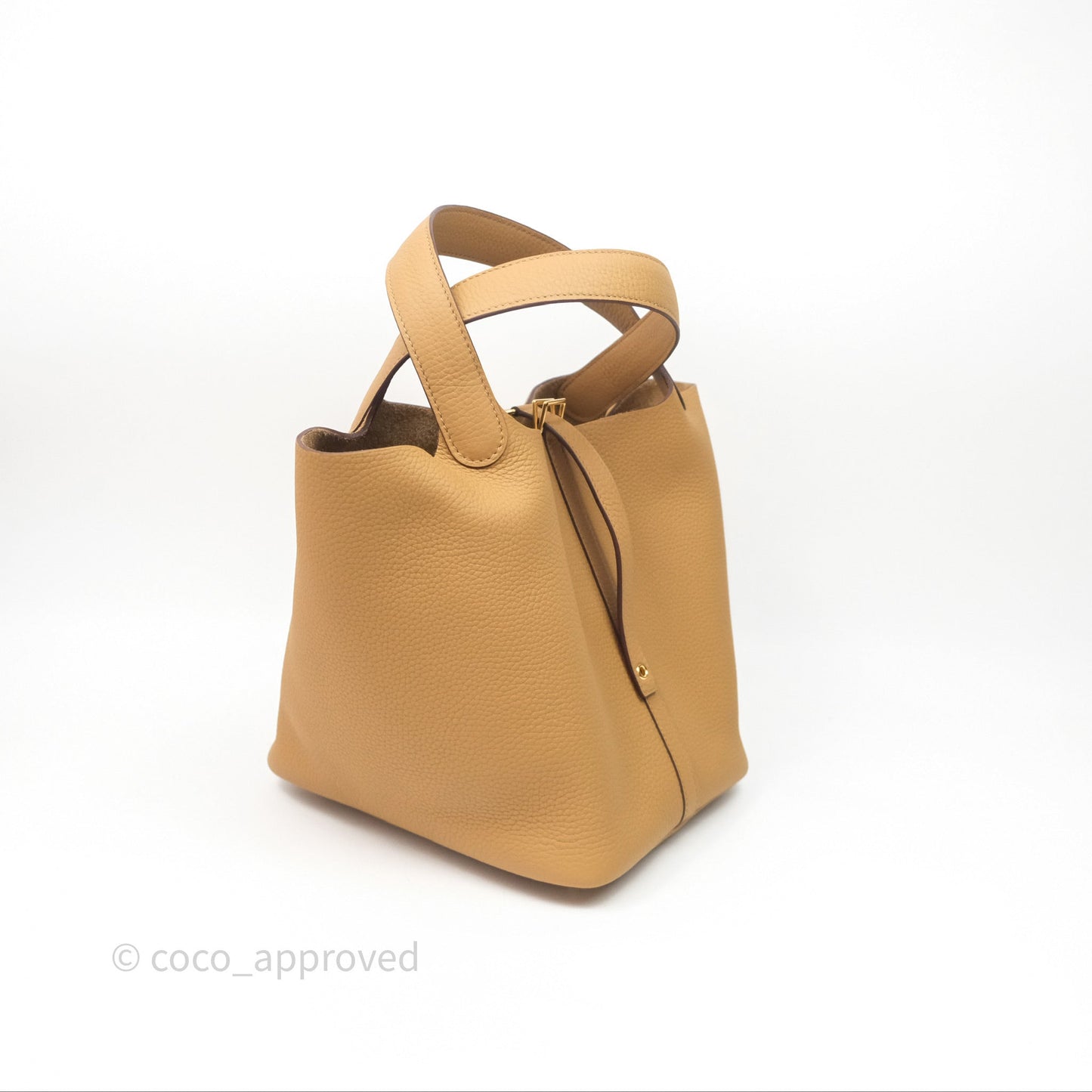 Hermès Picotin 22 Biscuit 48 Clemence Gold Hardware