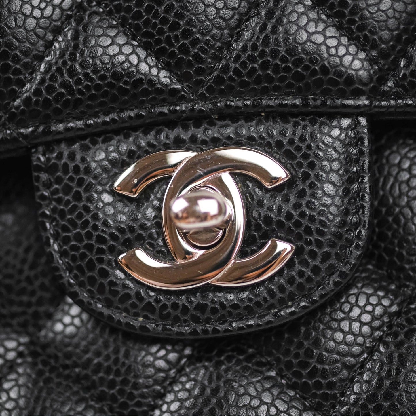 Chanel Small Classic Flap Quilted Black Caviar Silver Hardware